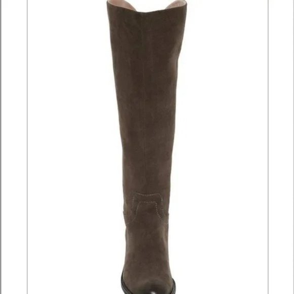 🆕 FRANCO SARTO Brenna Knee High Tall Suede Boots Taupe Gray 6 - Picture 3 of 8
